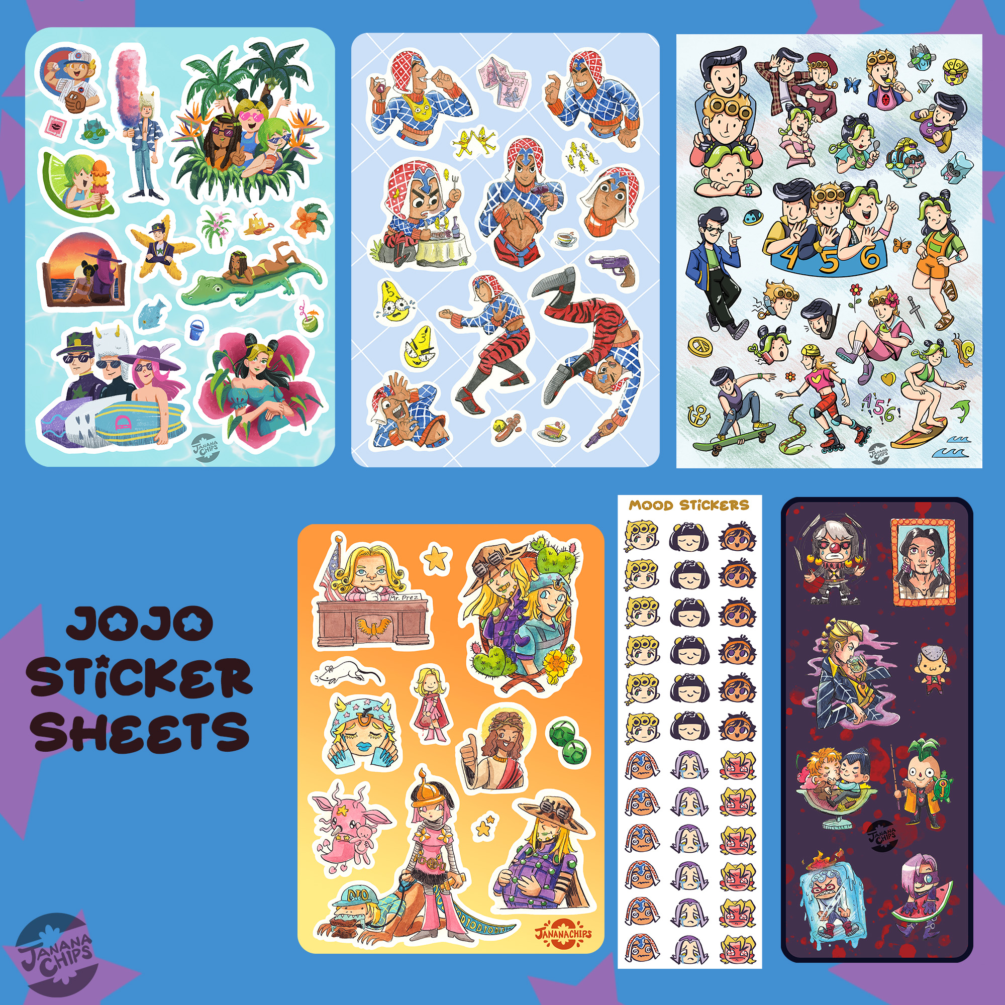 Jojo Sticker Sheets