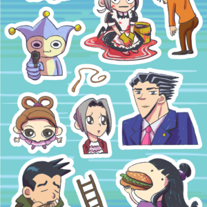 Ace Attorney Sticker Sheet