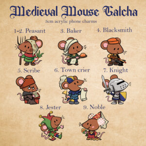Medieval Mouse Gatcha Mini Charms